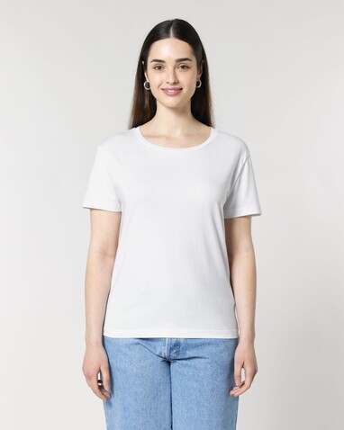 Stella Serena - Das Damen-T-Shirt mit weitem Rundhalsausschnitt - White - M bedrucken, Art.-Nr. STTW173C0011M