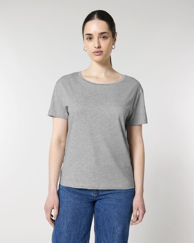 Stella Serena - Das Damen-T-Shirt mit weitem Rundhalsausschnitt - Heather Grey - S bedrucken, Art.-Nr. STTW173C2501S Stella Serena - Das Damen-T-Shirt mit weitem Rundhalsausschnitt - Heather Grey - S bedrucken, Art.-Nr. STTW173C2501S