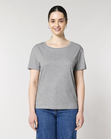 Stella Serena - Das Damen-T-Shirt mit weitem Rundhalsausschnitt - Heather Grey - S bedrucken, Art.-Nr. STTW173C2501S Stella Serena - Das Damen-T-Shirt mit weitem Rundhalsausschnitt - Heather Grey - S bedrucken, Art.-Nr. STTW173C2501S