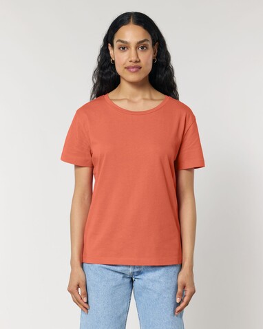 Stella Serena - Das Damen-T-Shirt mit weitem Rundhalsausschnitt - Fiesta - M bedrucken, Art.-Nr. STTW173C1431M