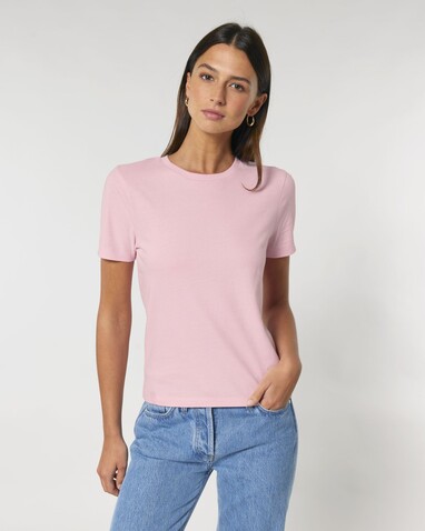 Stella Ella - Das kurze Fitted Damen-T-Shirt - Cotton Pink - XXL bedrucken, Art.-Nr. STTW174C0052X Stella Ella - Das kurze Fitted Damen-T-Shirt - Cotton Pink - XXL bedrucken, Art.-Nr. STTW174C0052X