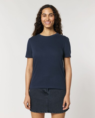 Stella Ella - Das kurze Fitted Damen-T-Shirt - French Navy - M bedrucken, Art.-Nr. STTW174C7271M