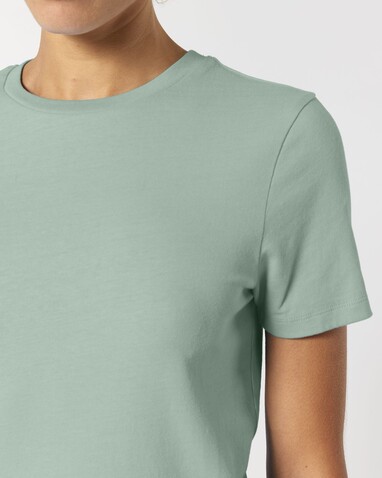 Stella Ella - Das kurze Fitted Damen-T-Shirt - Aloe - XS bedrucken, Art.-Nr. STTW174C089XS