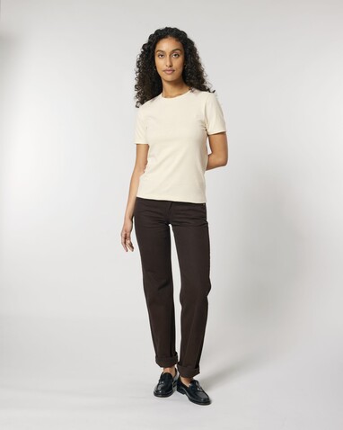 Stella Ella - Das kurze Fitted Damen-T-Shirt - Natural Raw - S bedrucken, Art.-Nr. STTW174C0541S