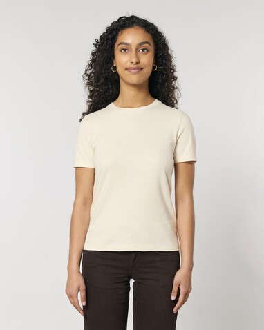 Stella Ella - Das kurze Fitted Damen-T-Shirt - Natural Raw - XXL bedrucken, Art.-Nr. STTW174C0542X