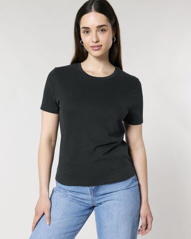 Stella Ella - Das kurze Fitted Damen-T-Shirt - Black - S bedrucken, Art.-Nr. STTW174C0021S
