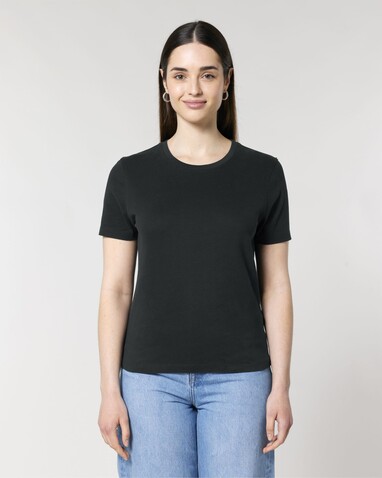Stella Ella - Das kurze Fitted Damen-T-Shirt - Black - S bedrucken, Art.-Nr. STTW174C0021S