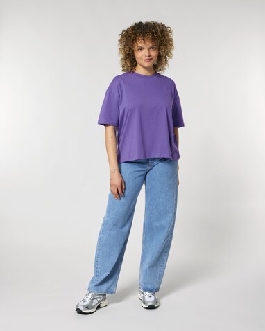 Stella Nova - Das Boxy Damen-T-Shirt - Purple Love - XS bedrucken, Art.-Nr. STTW175C115XS Stella Nova - Das Boxy Damen-T-Shirt - Purple Love - XS bedrucken, Art.-Nr. STTW175C115XS