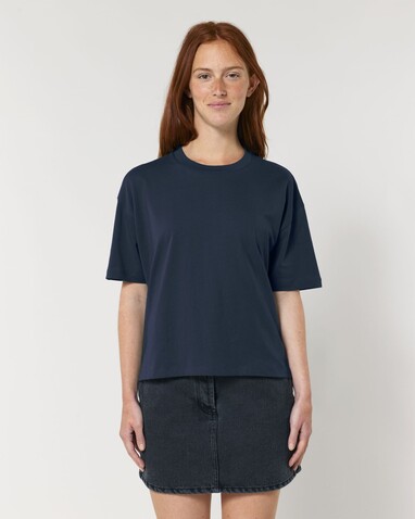 Stella Nova - Das Boxy Damen-T-Shirt - French Navy - XXL bedrucken, Art.-Nr. STTW175C7272X