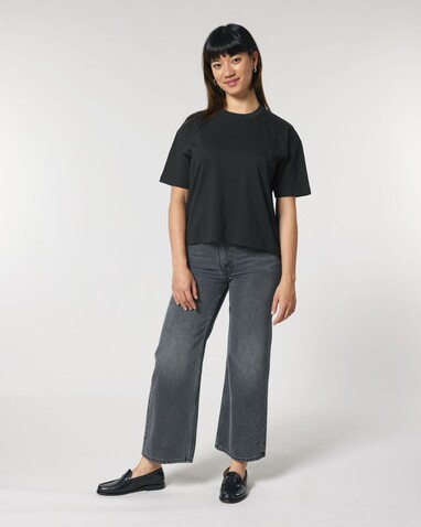 Stella Nova - Das Boxy Damen-T-Shirt - Black - M bedrucken, Art.-Nr. STTW175C0021M