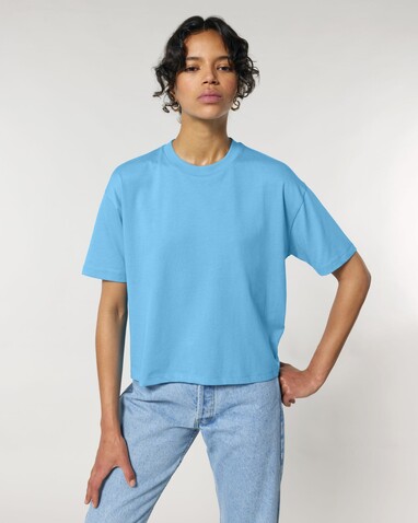 Stella Nova - Das Boxy Damen-T-Shirt - Aqua Blue - XXL bedrucken, Art.-Nr. STTW175C1452X Stella Nova - Das Boxy Damen-T-Shirt - Aqua Blue - XXL bedrucken, Art.-Nr. STTW175C1452X