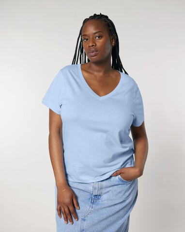 Stella Isla - Das Damen-T-Shirt mit V-Ausschnitt - Blue Soul - XL bedrucken, Art.-Nr. STTW176C1491X