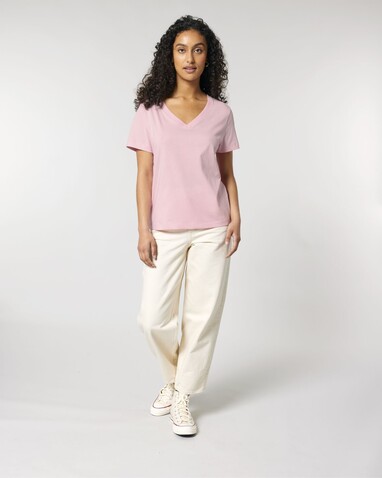 Stella Isla - Das Damen-T-Shirt mit V-Ausschnitt - Cotton Pink - XL bedrucken, Art.-Nr. STTW176C0051X