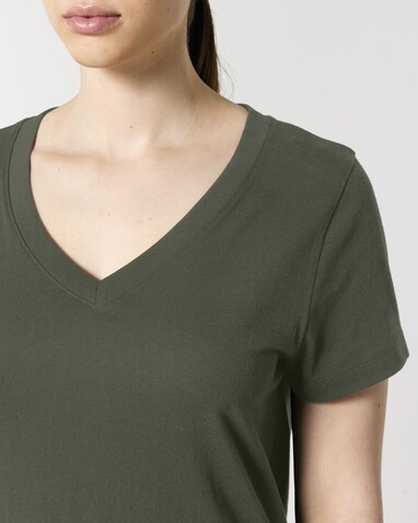 Stella Isla - Das Damen-T-Shirt mit V-Ausschnitt - Khaki - XS bedrucken, Art.-Nr. STTW176C223XS