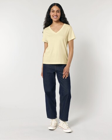 Stella Isla - Das Damen-T-Shirt mit V-Ausschnitt - Butter - XXL bedrucken, Art.-Nr. STTW176C0782X