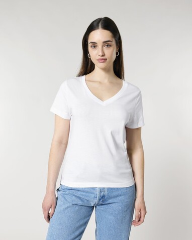 Stella Isla - Das Damen-T-Shirt mit V-Ausschnitt - White - XL bedrucken, Art.-Nr. STTW176C0011X