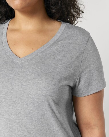 Stella Isla - Das Damen-T-Shirt mit V-Ausschnitt - Heather Grey - XS bedrucken, Art.-Nr. STTW176C250XS