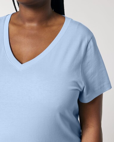 Stella Isla - Das Damen-T-Shirt mit V-Ausschnitt - Blue Soul - XL bedrucken, Art.-Nr. STTW176C1491X