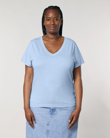 Stella Isla - Das Damen-T-Shirt mit V-Ausschnitt - Blue Soul - XXL bedrucken, Art.-Nr. STTW176C1492X Stella Isla - Das Damen-T-Shirt mit V-Ausschnitt - Blue Soul - XXL bedrucken, Art.-Nr. STTW176C1492X