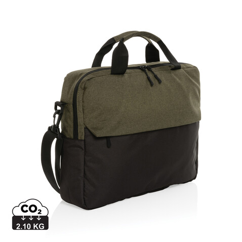Kazu AWARE™ 15,6" RPET Laptop-Tasche grün bedrucken, Art.-Nr. P732.177