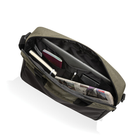 Kazu AWARE™ 15,6" RPET Laptop-Tasche grün bedrucken, Art.-Nr. P732.177