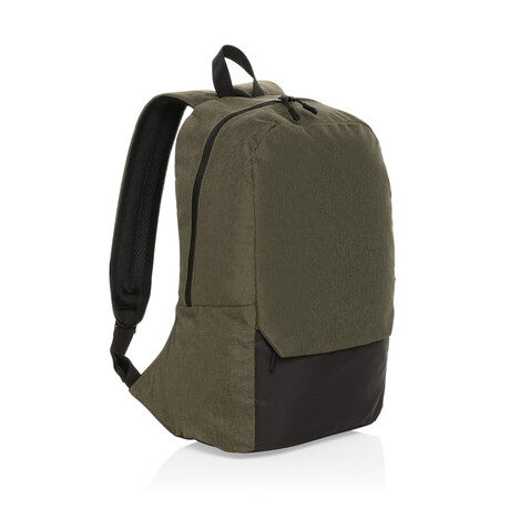 Kazu AWARE™ 15,6" RPET Laptop-Rucksack grün bedrucken, Art.-Nr. P763.257 Kazu AWARE™ 15,6" RPET Laptop-Rucksack grün bedrucken, Art.-Nr. P763.257