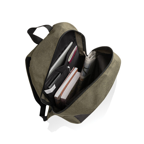 Kazu AWARE™ 15,6" RPET Laptop-Rucksack grün bedrucken, Art.-Nr. P763.257 Kazu AWARE™ 15,6" RPET Laptop-Rucksack grün bedrucken, Art.-Nr. P763.257