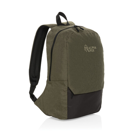 Kazu AWARE™ 15,6" RPET Laptop-Rucksack grün bedrucken, Art.-Nr. P763.257 Kazu AWARE™ 15,6" RPET Laptop-Rucksack grün bedrucken, Art.-Nr. P763.257