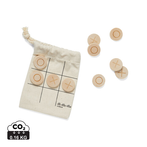 VINGA Tic-Tac-Toe Mini-Spiel braun bedrucken, Art.-Nr. V453029 VINGA Tic-Tac-Toe Mini-Spiel braun bedrucken, Art.-Nr. V453029