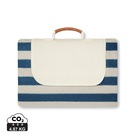 VINGA Alba große GRS rPET Picknickdecke navy blau bedrucken, Art.-Nr. V4590005 VINGA Alba große GRS rPET Picknickdecke navy blau bedrucken, Art.-Nr. V4590005