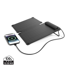 Solarpulse 10W tragbares Solarmodul aus RCS rPlastik schwarz bedrucken, Art.-Nr. P323.061