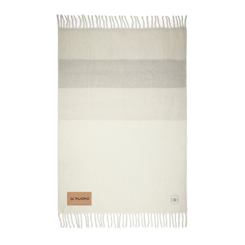 VINGA Saletto Decke aus Wollgemisch beige, beige bedrucken, Art.-Nr. V404033