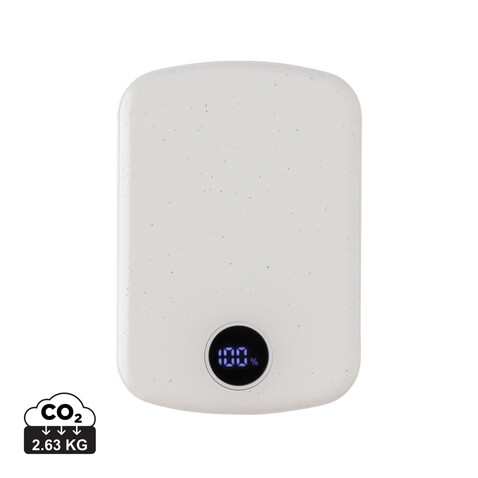 MagBoost 5.000mAh magnetische Powerbank aus RCS rec. Plastik weiß bedrucken, Art.-Nr. P322.413