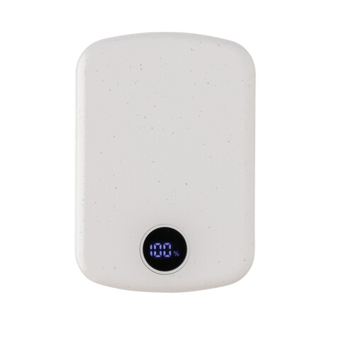 MagBoost 5.000mAh magnetische Powerbank aus RCS rec. Plastik weiß bedrucken, Art.-Nr. P322.413