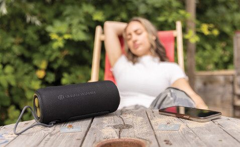 Urban Vitamin Pacific Grove 30W IPX7 Speaker aus RCS Plastik schwarz bedrucken, Art.-Nr. P331.511