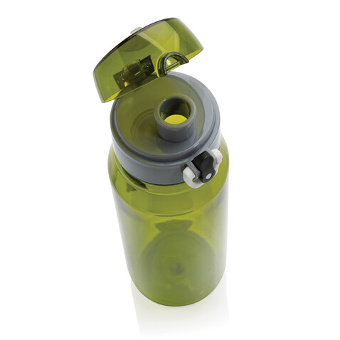 Yide verschließbare Wasserflasche aus RCS rec. PET, 800ml grün bedrucken, Art.-Nr. P437.027