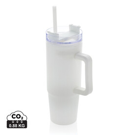 Tana Becher aus RCS recyceltem Kunststoff mit Griff 750ml weiß bedrucken, Art.-Nr. P437.103