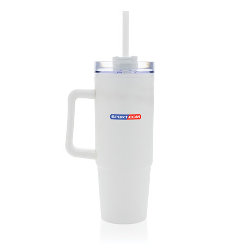 Tana Becher aus RCS recyceltem Kunststoff mit Griff 750ml weiß bedrucken, Art.-Nr. P437.103 Tana Becher aus RCS recyceltem Kunststoff mit Griff 750ml weiß bedrucken, Art.-Nr. P437.103