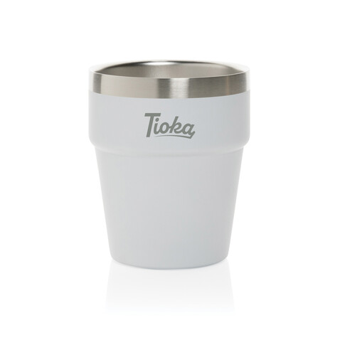 Clark Doppelwandige RCS Kaffeetasse 300ml weiß bedrucken, Art.-Nr. P437.213 Clark Doppelwandige RCS Kaffeetasse 300ml weiß bedrucken, Art.-Nr. P437.213