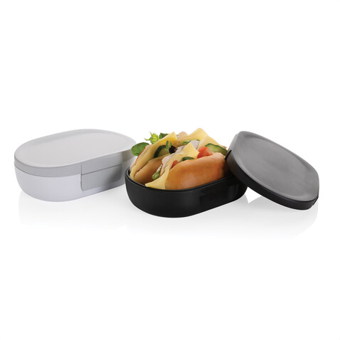 Avira Atlas Lunchbox aus RCS recyceltem PP 700ml weiß, grau bedrucken, Art.-Nr. P438.073 Avira Atlas Lunchbox aus RCS recyceltem PP 700ml weiß, grau bedrucken, Art.-Nr. P438.073