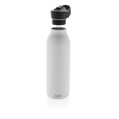 Avira Ara RCS Re-Steel Fliptop Wasserflasche 500ml weiß bedrucken, Art.-Nr. P438.083 Avira Ara RCS Re-Steel Fliptop Wasserflasche 500ml weiß bedrucken, Art.-Nr. P438.083
