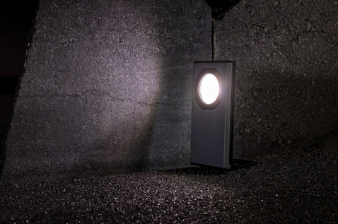 Gear X USB-Taschenlampe aus RCS rKunststoff mit 260 Lumen grau, schwarz bedrucken, Art.-Nr. P513.242
