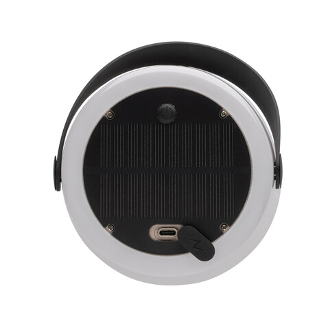 SolarGlow Außenleuchte aus RCS rec. Kunststoff mit USB-Lampe weiß bedrucken, Art.-Nr. P513.473