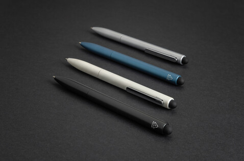 Kymi Stift mit Stylus aus RCS recyceltem Aluminum Königsblau bedrucken, Art.-Nr. P611.235 Kymi Stift mit Stylus aus RCS recyceltem Aluminum Königsblau bedrucken, Art.-Nr. P611.235