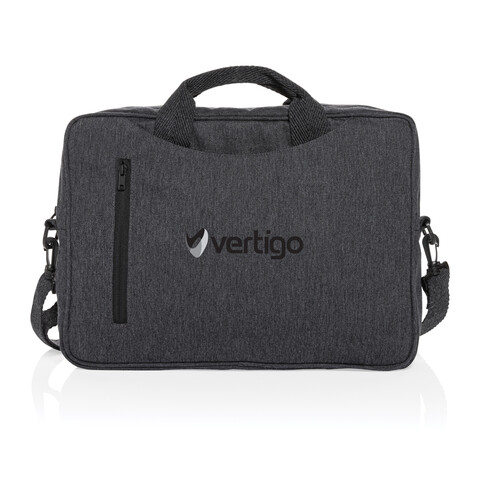 Laluka AWARE™ 15.4" Laptop-Tasche aus recycelter Baumwolle anthrazit bedrucken, Art.-Nr. P732.119 Laluka AWARE™ 15.4" Laptop-Tasche aus recycelter Baumwolle anthrazit bedrucken, Art.-Nr. P732.119