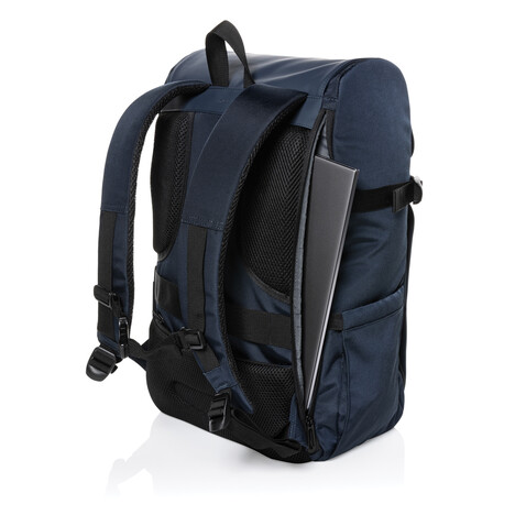 Pascal AWARE™ RPET Deluxe Weekend Rucksack navy blau bedrucken, Art.-Nr. P763.225