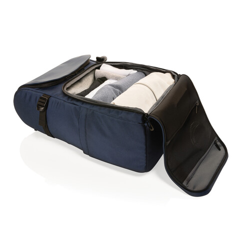 Pascal AWARE™ RPET Deluxe Weekend Rucksack navy blau bedrucken, Art.-Nr. P763.225