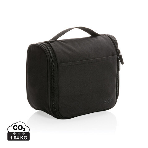 Swiss Peak Lohan AWARE™ Kosmetiktasche schwarz bedrucken, Art.-Nr. P820.851 Swiss Peak Lohan AWARE™ Kosmetiktasche schwarz bedrucken, Art.-Nr. P820.851
