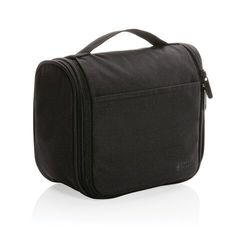 Swiss Peak Lohan AWARE™ Kosmetiktasche schwarz bedrucken, Art.-Nr. P820.851 Swiss Peak Lohan AWARE™ Kosmetiktasche schwarz bedrucken, Art.-Nr. P820.851