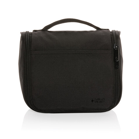Swiss Peak Lohan AWARE™ Kosmetiktasche schwarz bedrucken, Art.-Nr. P820.851 Swiss Peak Lohan AWARE™ Kosmetiktasche schwarz bedrucken, Art.-Nr. P820.851